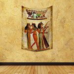 ArtzFolio Old Egyptian Papyrus Velvet Fabric Painting Tapestry | Wall Art Hanging 20.4 x 30 inch (52 x 76 cms)