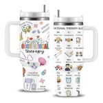 Rsmteek Occupational Therapy Gifts for Women, Best Therapist Gifts, Birthday Christmas Gifts for Occupational Therapis, Tumbler 40oz Stainless Steel Coffee Cups for Handle