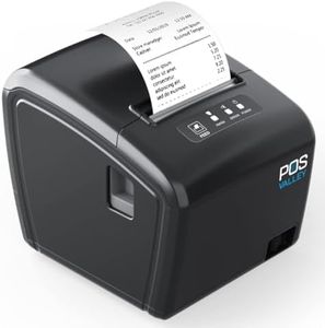 POS VALLEY Stampante Termica 80mm per Ricevute con Auto-cut Supporto Cassetto, 260mm/s, con Porta Ethernet USB Seriale, Supporta Windows/Android/Mac/Linux/ChromeOS/ESC/POS