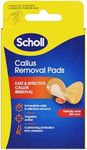 Scholl Callus Remover Pads for Feet - Targeted Action with 4 Salicylic Acid Discs and 4 Adhesive Cushion Pads for Fast & Effective Callus Removal, Soft Pads for Immediate Protection from Rubbing