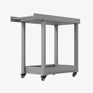 Versatile and Durable Heavy-Duty Utility Cart: All-Weather HDPE Construction, Easy Maneuverability and Storage for Home, Office, and Warehouse, Grey