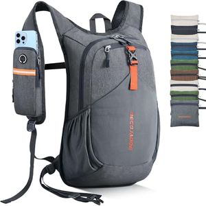 BECOJADDE 20L Small Hiking Backpack for Men Women Foldable Packable Back Pack Ultralight Hiking Daypack for Travel Camping Outdoor, Gray