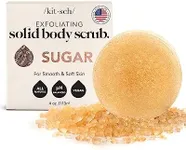 Kitsch Exfoliating Sugar Body Scrub Bar - Soap Bar for Smooth, Hydrated & Glowing Skin | Made in US | Natural Exfoliating Bar Soap for Men & Women with Sugar Scent | Sulfate Free & Paraben Free, 4 oz