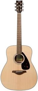 Yamaha FG800M the iconic beginner's acoustic guitar with an authentic sound for adults and teenagers, 4/4 wooden guitar in matt natural, Voucher for 2 Online lessons from Yamaha Music School