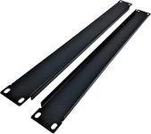 1 U 19'' Rack Server Mount Filler Blank Flat Panels Spacer for Network Rack Enclosure Data Center Cabinet Panel Gasket,Black Steel 2 Pack