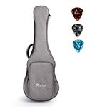 Ukulele Bag Concert Ukuleles Case 23 inch Guitarlele Gig Bag Soft Carring Case Double Strap With 3 Ukelele Picks Grey