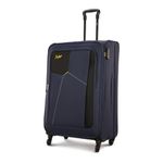 Skybags 68 cms Medium Check-in Polyester Soft Sided 4 Wheels Spinner Luggage/Suitcase/Trolley Bag- Blue