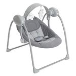 Chicco Relax & Play Swing for Babies, Dark Grey | Fully Adjustable, Automatic, Musical, Padded Baby Bouncer