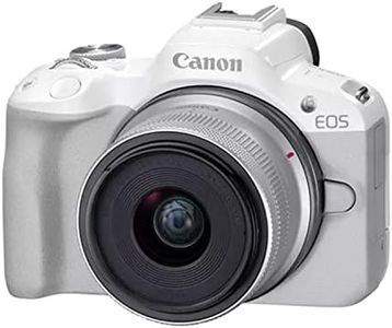 Canon EOS R50 Mirrorless Camera with RF-S18-45mm f/4.5-6.3 is STM Lens (24.2 MP) for Video Vlogging - White