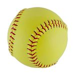 OMYOPY Official Size Softballs 12" Softballs Fastpitch Practice Softballs, Unmarked & Leather Covered Training Ball for Games, Practice and Training(1 Pack)