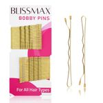 Blonde Bobby Pins 50 Pcs, 5cm Long Hair Grips, Thicker & Strong Pins for All Hair Types – Golden Hair Pins for Hair Styling Makeup Weddings and more……