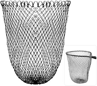 Dovesun Fishing Net Fish Landing Net Foldable Fishing Replacement Net for Freshwater Saltwater without Handle Black