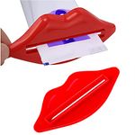 Toothpaste Tube Squeezer Dispenser Multipurpose Squeezers Tool Lip Toothpaste Clip Cute Daily Living Tube Squeezing Aids HiYi Tube Squeezer Extruder for Bathroom Hand Cream Paint Tube Cosmetic (Red)