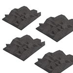 Timber Acoustics® BlockFuser Diffuser, Sound Diffusion, Noise Reduction and Acoustic Room Treatment (Set of 4) (1'x1', Matte Black)