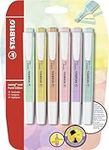 Highlighter - STABILO swing cool Pastel - Pack of 6 - Assorted Colours