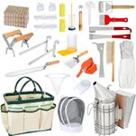 Beekeeping Supplies - 32Pcs Beehive Starter Kit, Bee Smoker Kit for Beekeeping-All Beekeeping Tools and Equipment, Bee Keeping Supplies for Beginners and Professionals