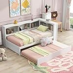 HoRunzelin Twin Size Daybed with Tr