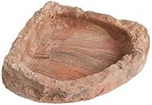 Flukers Fluker's Corner Rock Bowl, Food & Water Dish for Hermit Crabs, Medium 6"