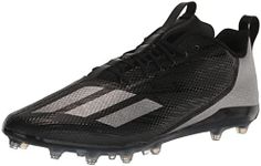 adidas Men's Adizero Spark Football Shoe, Black/Night Metallic/Black, 10.5 US