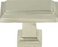 Atlas Homewares 290-BRN 1-1/2-Inch Sutton Rectangle Knob (Brushed Nickel)