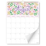 S&O Five Color Floral Wall Calendar from July 2024-December 2025 - Tear-Off Monthly Calendar - 18 Month Academic Wall Calendar - Hanging Calendar with US Holidays- 13.5"x10.5”in