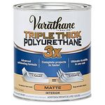 Rust-Oleum 304588 Varathane Triple Thick Polyurethane Wood Varnish Water Based (Matte Finish, 946ml)