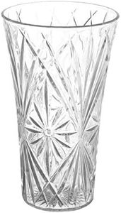 Royal Imports Flower Acrylic Vase Decorative Centerpiece for Home or Wedding Non-Breakable Plastic - 10" Tall, 6" Opening - Clear