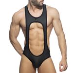 Men's Sexy Suspender Backless Wrestling Singlet One-Piece High Cut Leotard Bulge Pouch Jockstrap Thong Jumpsuits Bodysuit Underwear Lingerie Briefs Beach Swimwear Nightclub Pool Party Bikini Costume