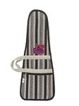 The House of tara Modern Ukulele Bag | Ethnic Handloom Fabric Bag for Concerts | Multicolor | with External Zipper Pocket | Waterproof Padded Case | for Men and Women | Light Grey 2