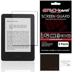 TECHGEAR [3 Pack] Protection d'Écran pour Amazon Kindle 6" Ecran, Film de Protection Ultra Clair avec Chiffon et Carte d'Application Compatible pour Amazon Kindle 6 Pouces Écran Tactile eReader