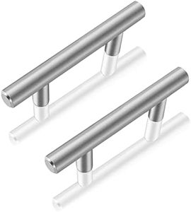 20 Pack 64mm Kitchen Cabinet Pulls, Modern Brushed Nickel Stainless Steel Cabinet Handles,Overall Length Kitchen Hardware for Cupboard Drawer and Kitchen Drawer (20, Satin Nickel 64mm)