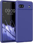 kwmobile Case Compatible with Google Pixel 6a Case - TPU Silicone Phone Cover with Soft Finish - Blue Violet