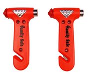 Family Safe 2 Pack Seatbelt Cutter Window Breaker Emergency Escape Multi Tool