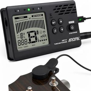 Ulumac Aroma 2 in 1 Rechargeable Digital Metronome Tuner with Vocal Counting, Large Screen, Ideal for Guitar, Piano, Violin, Bass, Ukulele, Trumpet, Flute, Clarinet, Easy to Use for Beginners