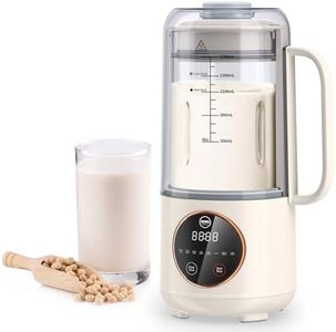 45oz Nut Milk Maker,10 in 1 Homemade Plant-Based Milk, Almond Milk, Soy Milk, Oat Milk, Coconut Milk & More,Multifunctional/12 Hours Timer/Auto-clean/Room Temp/Keep Warm/Boil