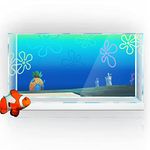 sb little Aquarium Background Sticker, Cartoon Pineapple House Underwater HD Printing Wallpaper Fish Tank Backdrop Decorations PVC Landscape Poster (11.8x23.6 (30x60cm))