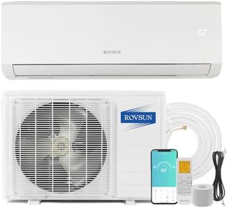 ROVSUN 12000 BTU 115V 19 SEER Efficient Ductless Mini Split Inverter Plus System with Heat Pump and Dehumidification, Auto Defrost, 24 Hour Timer, Sleep Mode