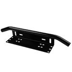 Universal License Plate Mounting Bracket Front Bull Bar Bumper for Led Light Bar, LED Work Lamps Lighting Bars - Black(No lights) (A Black)