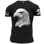 American Bald Eagle T-Shirt Men's Patriotic Shirts M Black