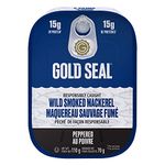 Gold Seal Wild Smoked Mackerel Peppered - 110 Grams, 12 Count - Canned Fish - Hot Smoked - High in Protein - Source of Omega-3s - Gluten Free - Kosher - Wild Caught - Responsibly Caught