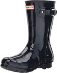 Hunter Women's Original Short Gloss Navy Mid-Calf Rubber Rain Boot - 6M