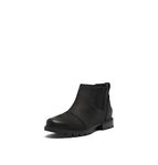 SOREL Women's Emelie lll Chelsea Waterproof Boot - Black, Black - 8