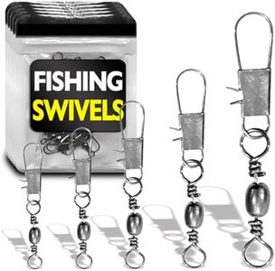 Fishing Swivels - Fishing Gear and Equipment - Fishing Tackle – Fishing Stuff for Fishing Lures - Fishing Equipment Saltwater Fishing Gear -Fishing Hooks Clip - Fishing Snap Swivels - Fishing Supplies