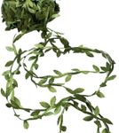 Mililanyo 21.8 yards/ 20m Artificial Vines Green Leaves Olive Leaf Vine Ribbon DIY Leaf Ribbon Garland for DIY Craft Sewing Wedding and Party Decoration