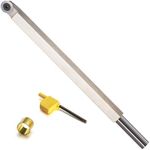 Carbide Tipped Woodturning Tool R16 Carbide Wood Lathe Tool Finisher Made of Stainless Steel with 16 mm Round Carbide Cutter and T15 star tip wrenches