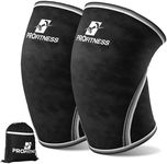 ProFitness Lifting Knee Sleeves Men & Women - High-Performance Knee Sleeves for Men & weight lifting belt for men Women Weightlifting (Black/Black, Large)