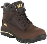 JCB - Men's Safety Boots - Workmax Chukka Work Boots - Nubuck - Durable and Protective - Ideal for Work Environments Workwear - Size 11 UK, 45 EU - Brown