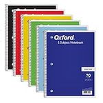 Oxford Spiral Notebook 6 Pack, 1 Su