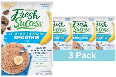 Concord Foods Chocolate Banana Smoothie Mix - Fruit Flavor with No Artificial Flavors, Colors, or Preservatives - Ideal for Fresh Fruit Smoothies - 1.3 Ounce Pouch for Healthy Smoothies (Pack of 3)