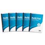 SUMMIT Lined Paper A4 Refill Pad, 160 Page, Pack of 5, White